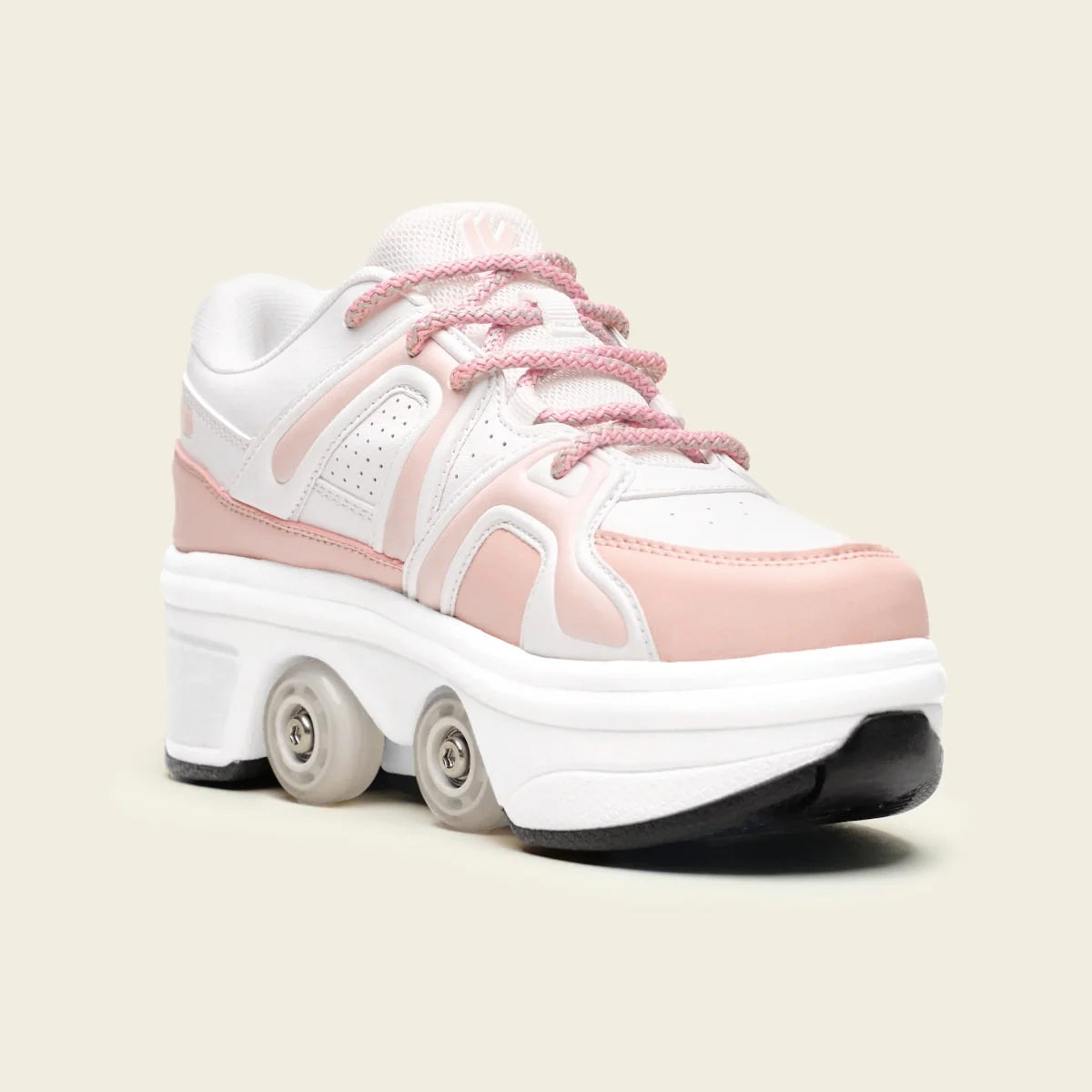 Tênis Patins Kids' Auro em LED - Rosa Sakura