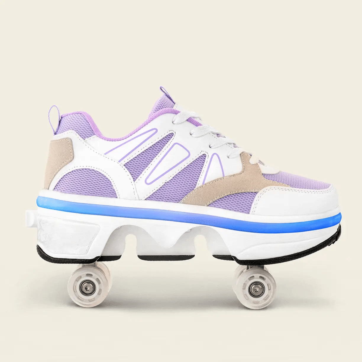 Tênis Patins Kids' Astro em LED - Lilás Suave