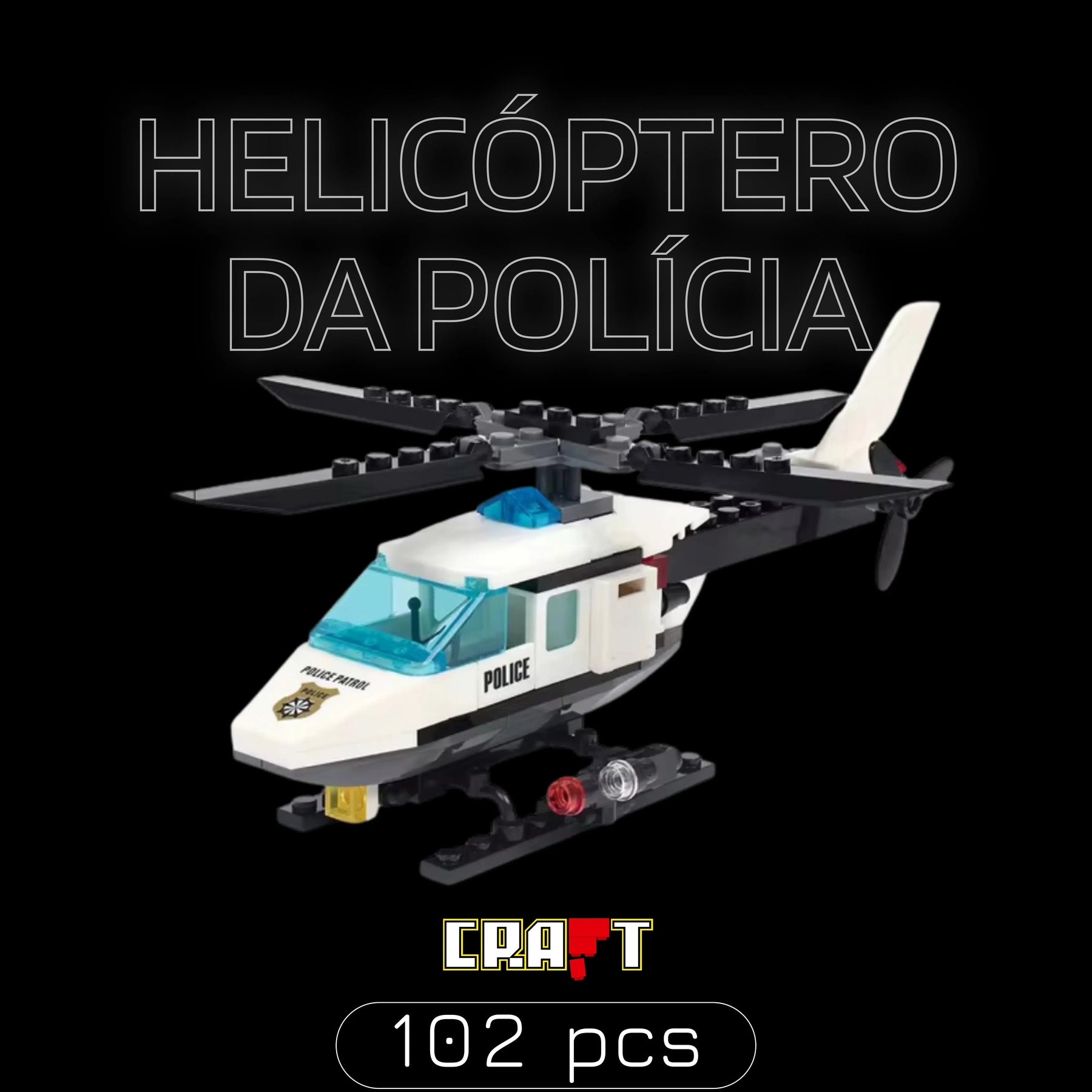 Helicóptero da Polícia (102 peças)