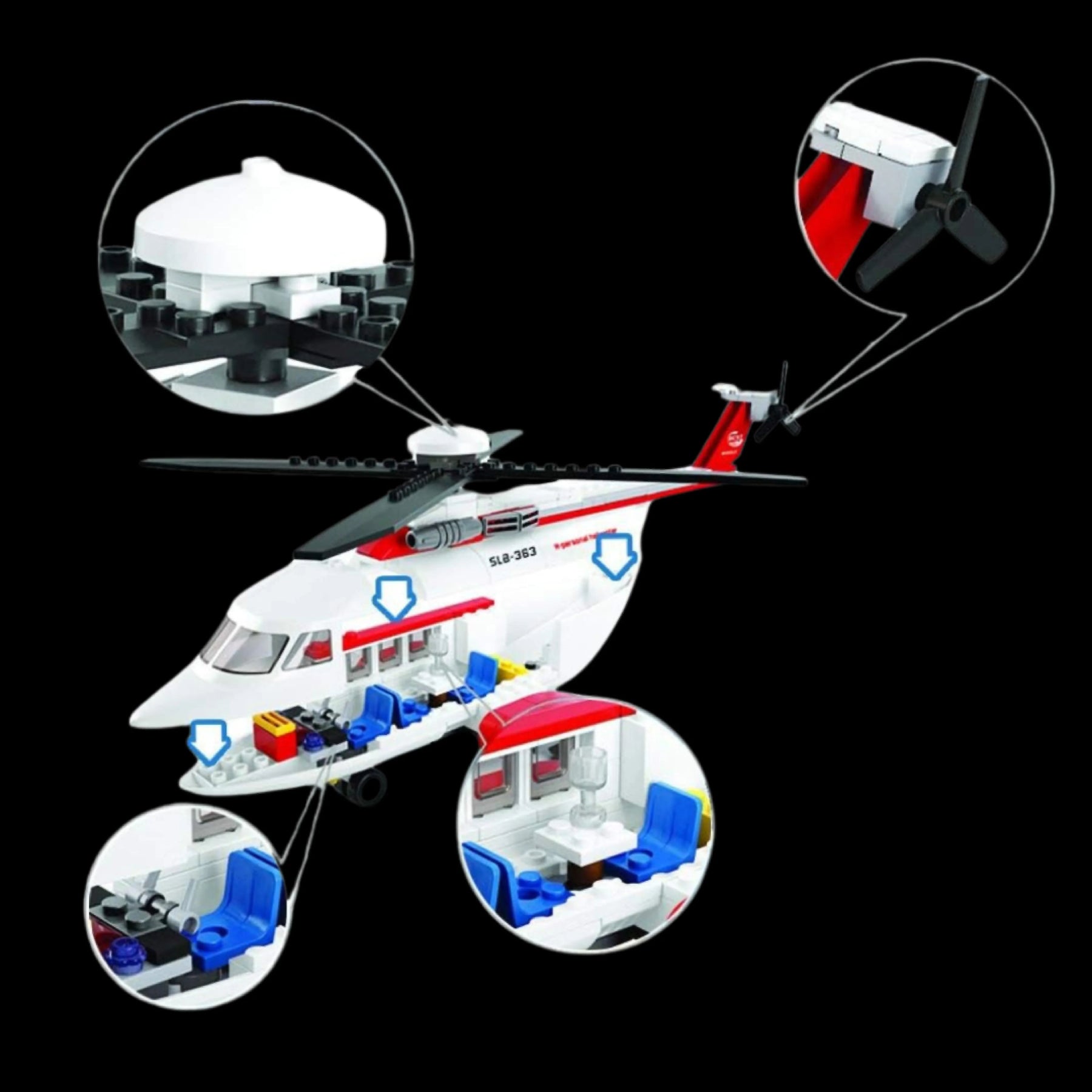 Helicóptero Sikorsky S-92 (259 peças)