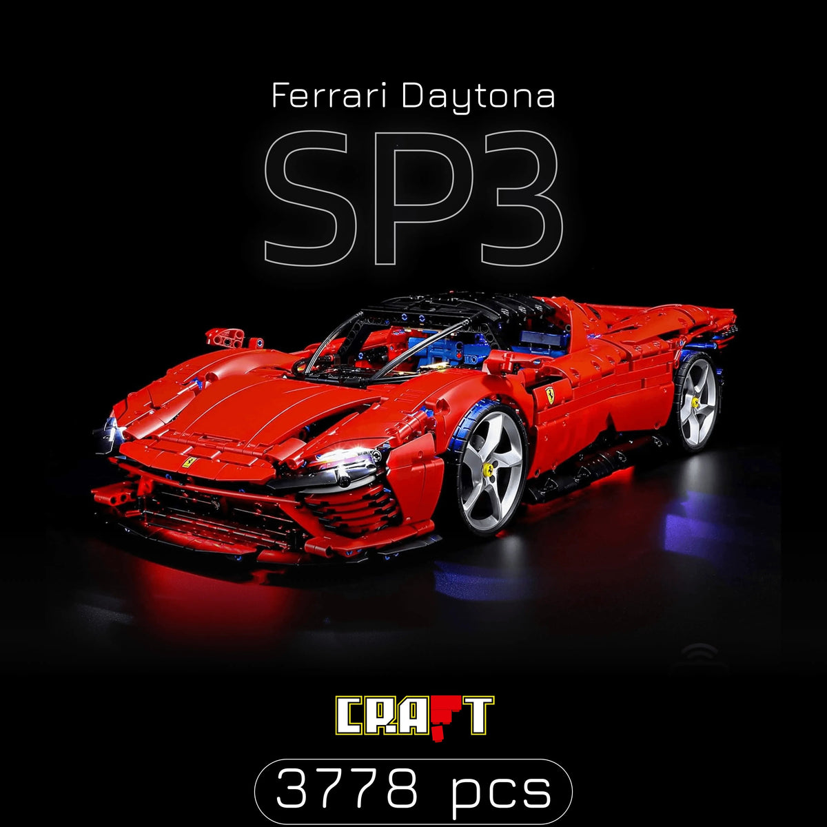 (43% OFF) Decore a sua sala com uma Poderosa Ferrari Daytona SP3 com 3778 peças!
