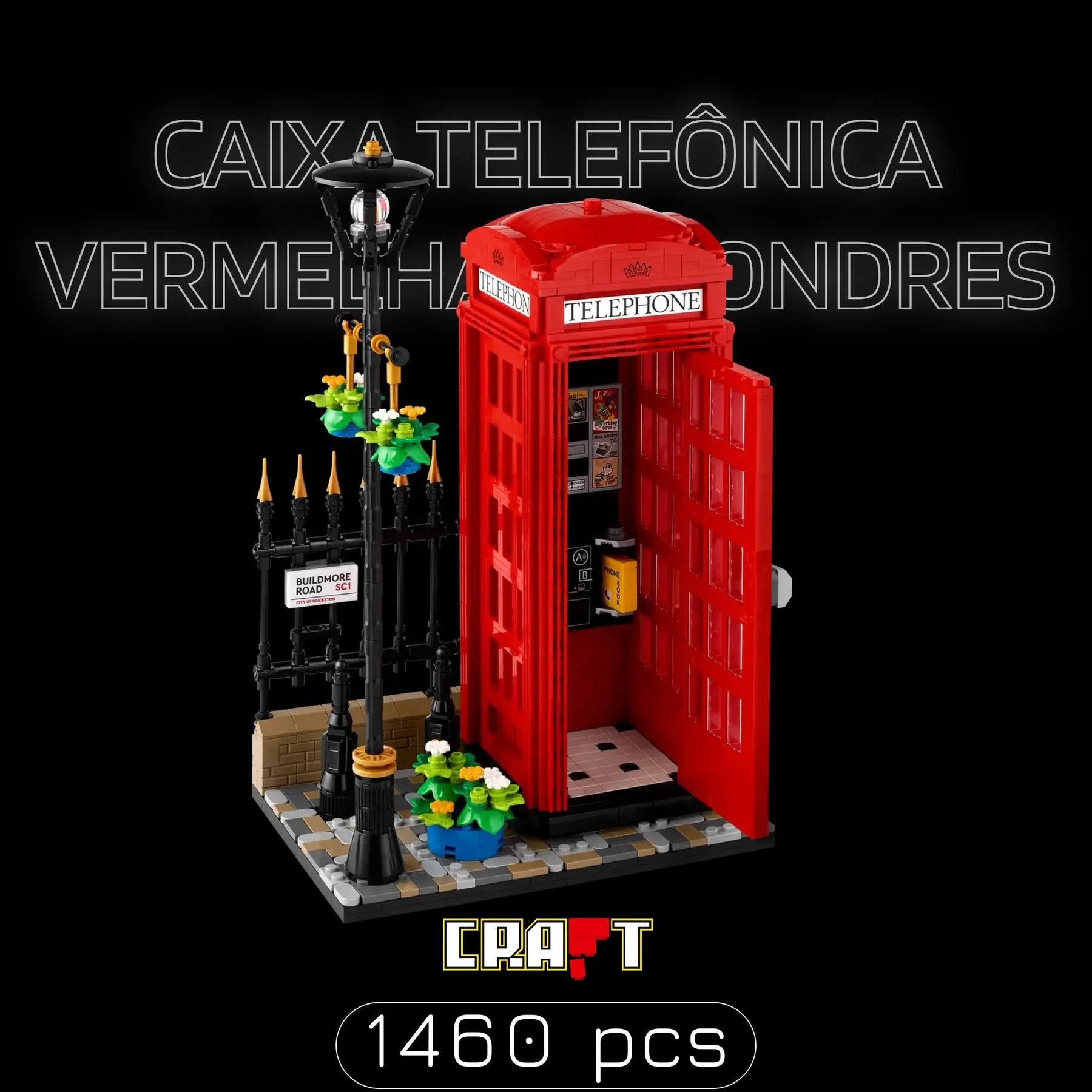 Caixa Telefônica Vermelha de Londres (1460 peças)