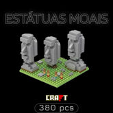 Estátuas Moais (380 micro-peças)