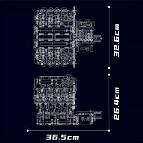 Motor V8 (2718 peças)