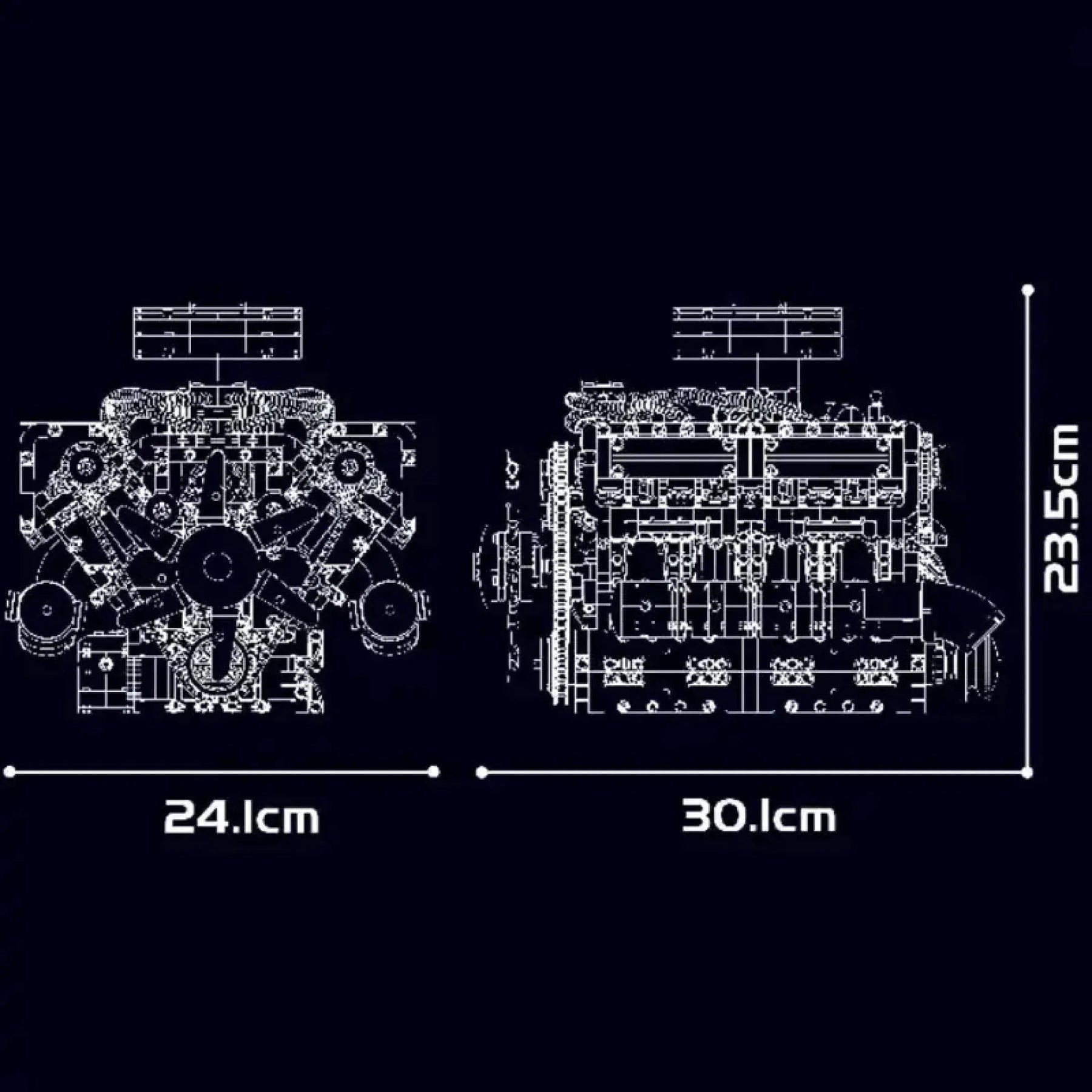 Motor V8 (2250 peças)