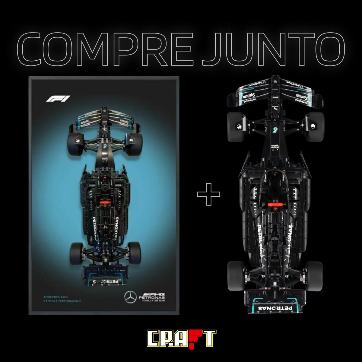 Compre Junto! Mercedes AMG W14 F1 + Quadro de Acrílico
