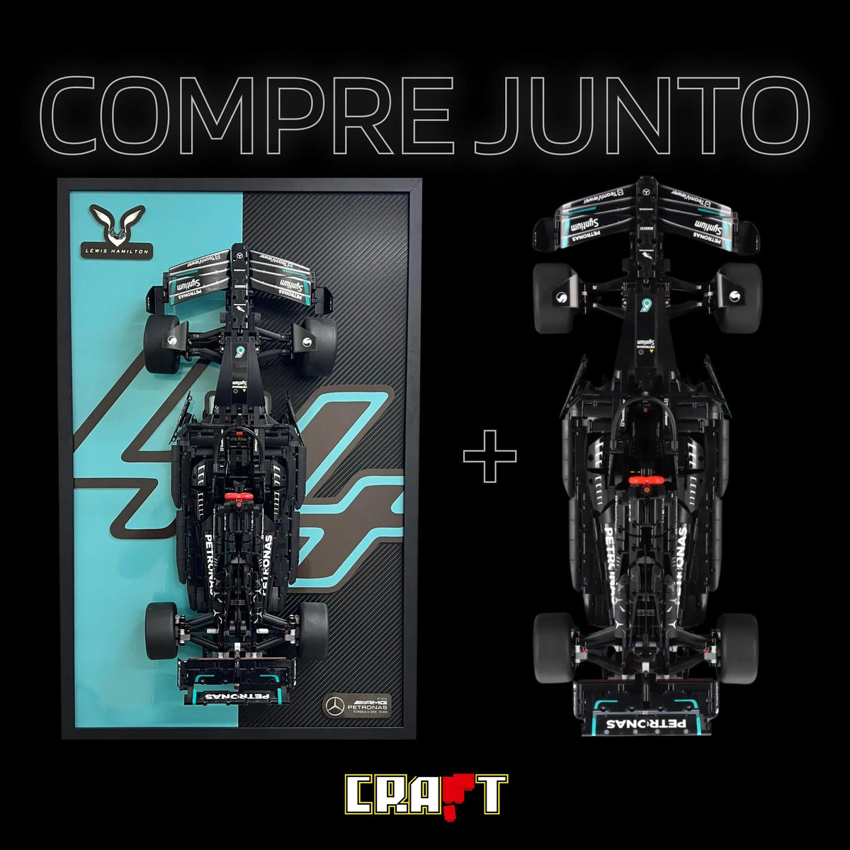 Compre Junto! Mercedes AMG W14 F1 + Quadro de Acrílico
