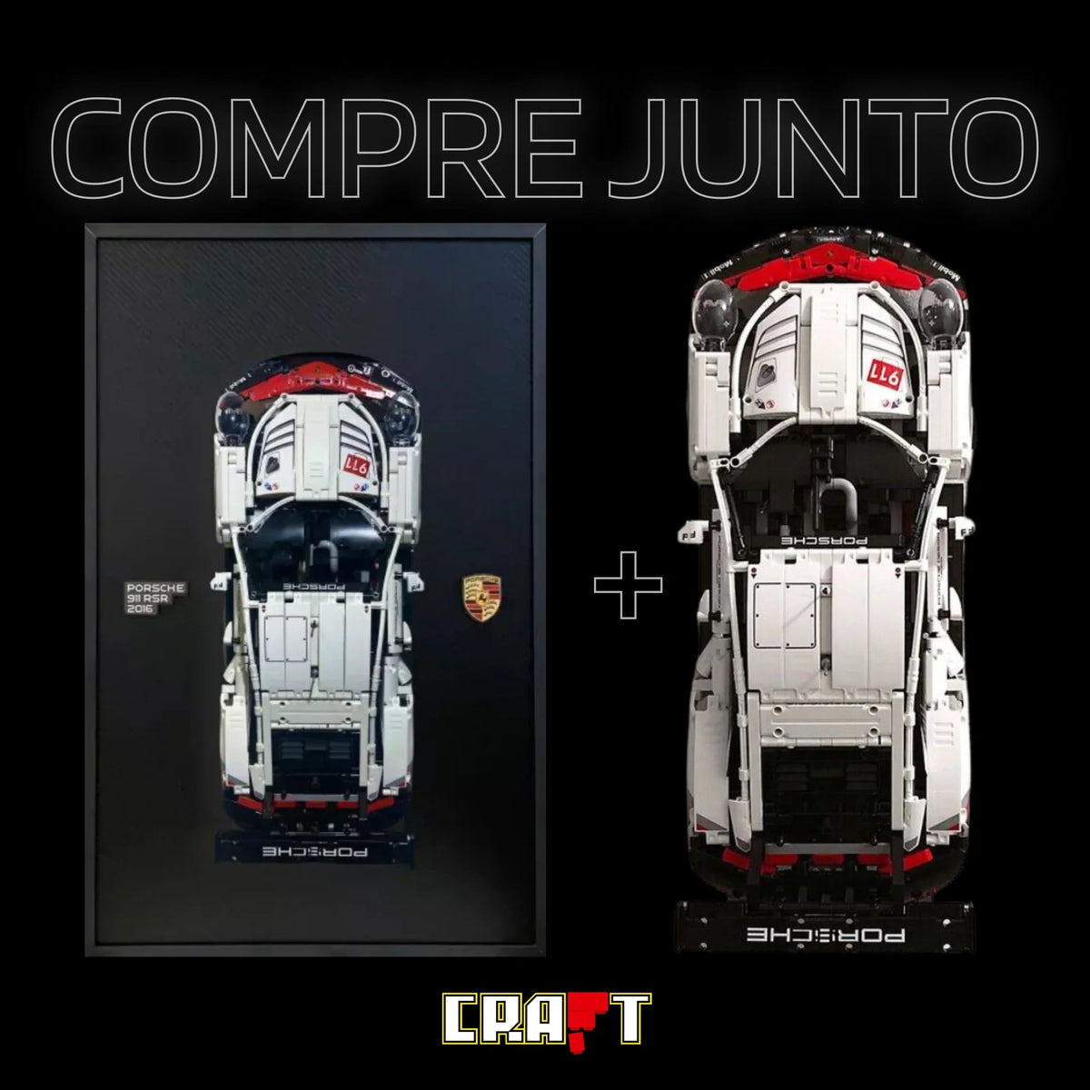 Compre Junto! Porsche 911 RSR + Quadro de Fibra de Carbono