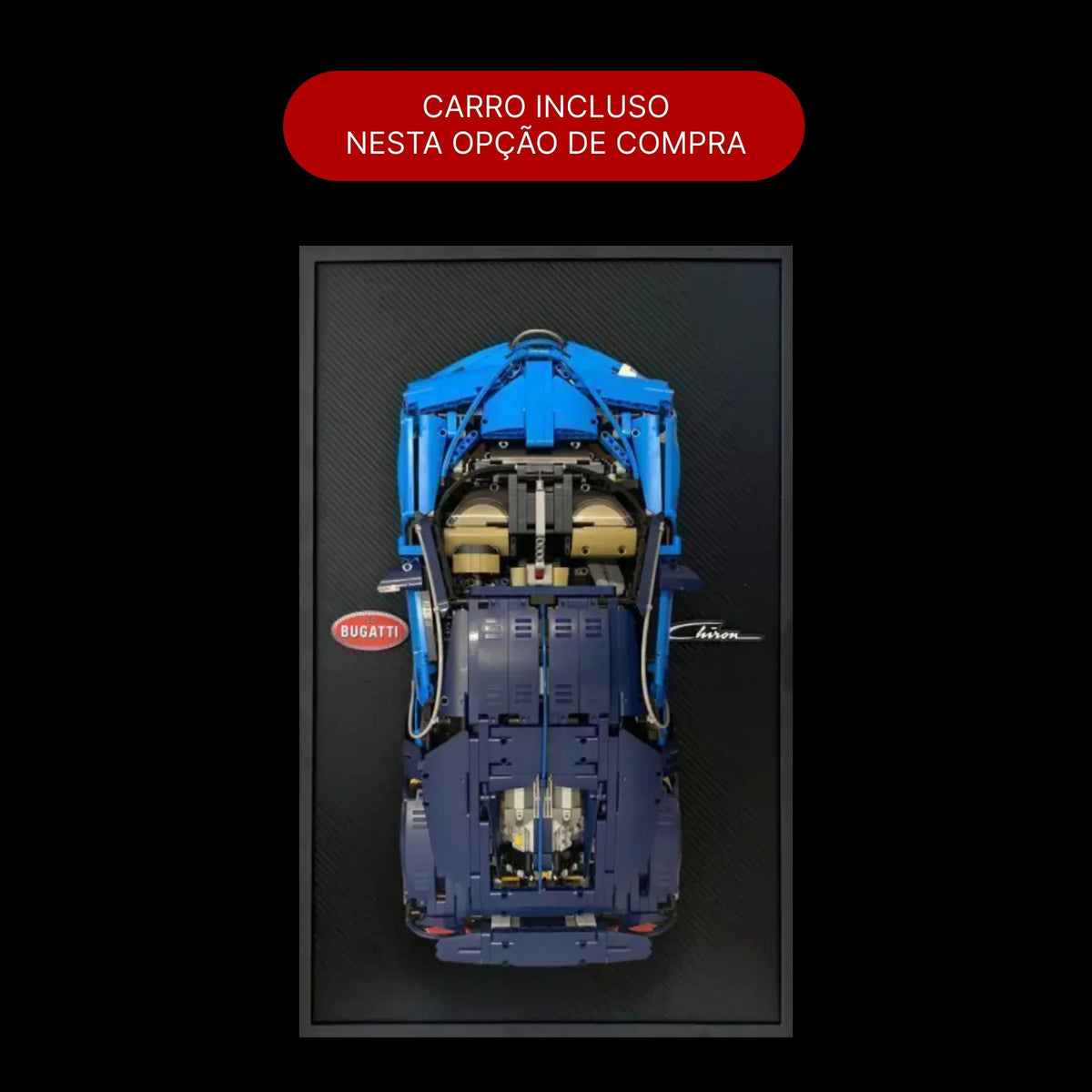 Compre Junto! Bugatti Chiron + Quadro de Fibra de Carbono