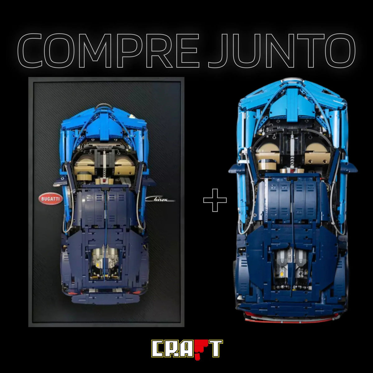 Compre Junto! Bugatti Chiron + Quadro de Fibra de Carbono