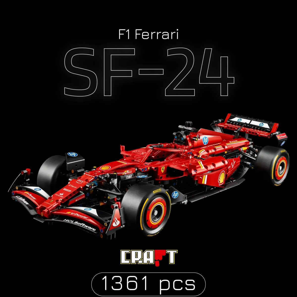 (59% OFF) Fórmula-1 da Ferrari - SF24 com 1361 peças