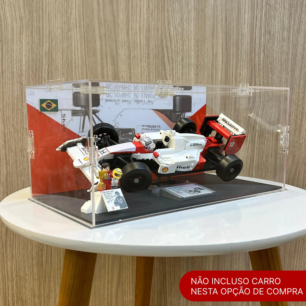 Expositor de Acrílico para a Mclaren MP4/4 Original da Lego
