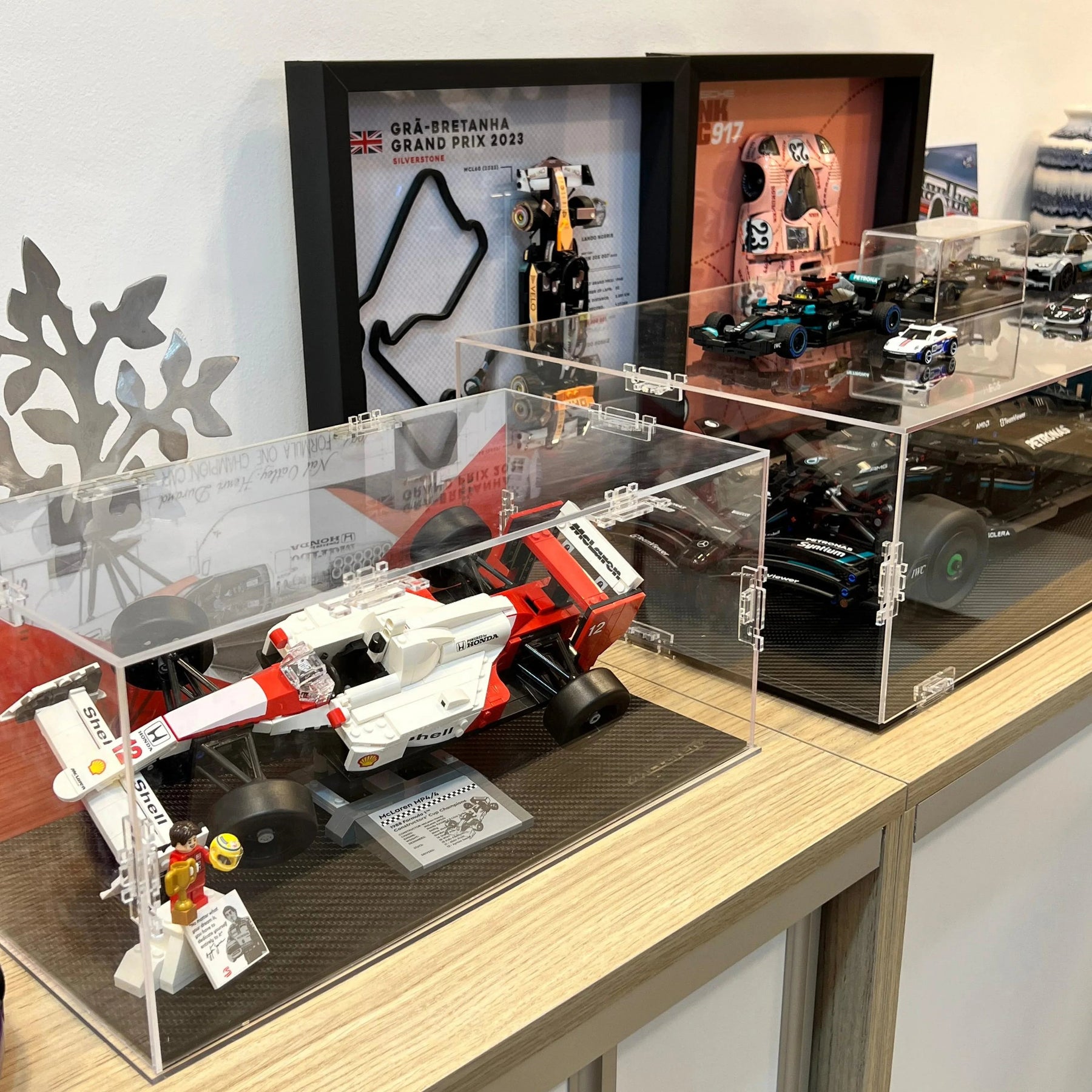 Expositor de Acrílico para a Mclaren MP4/4 Original da Lego