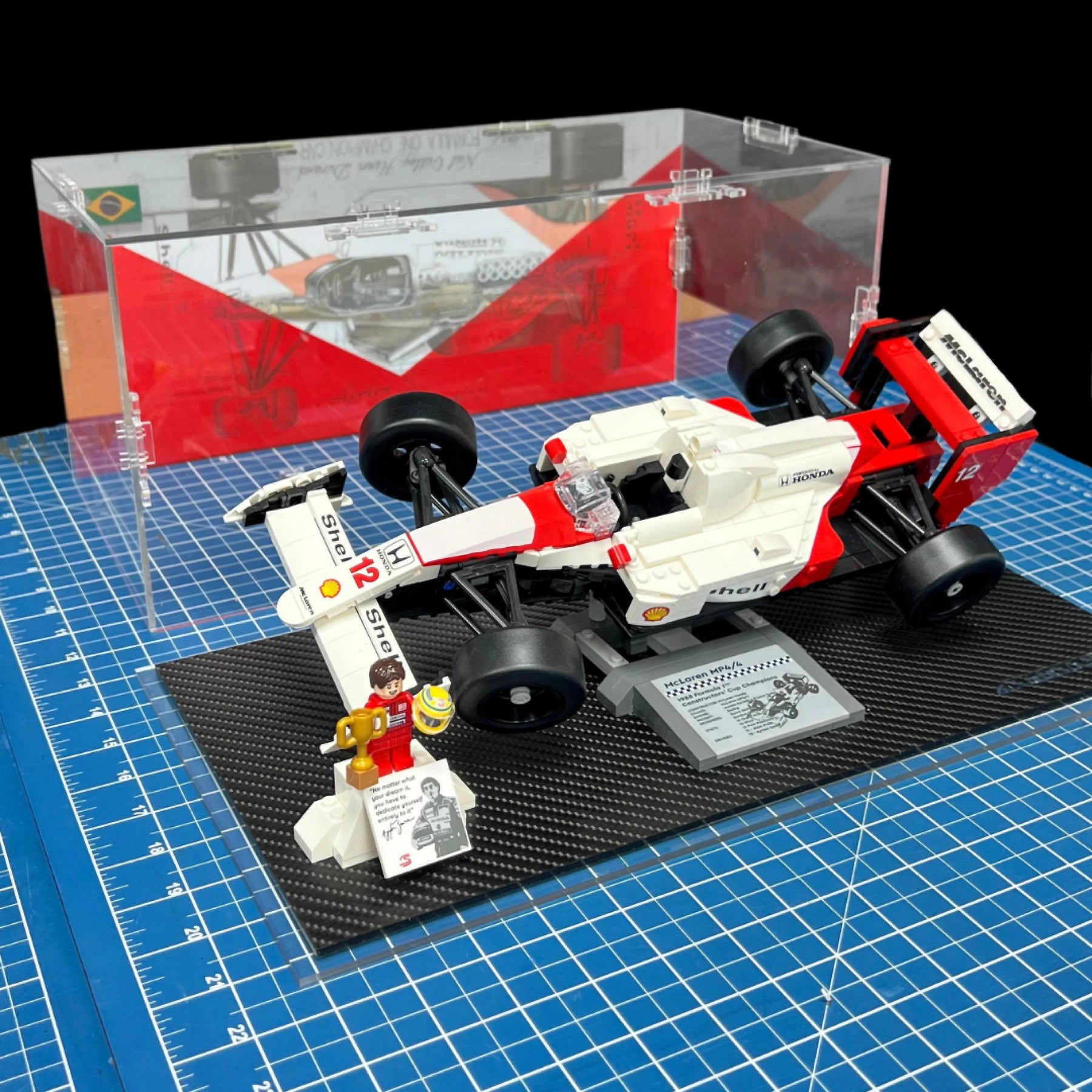 Expositor de Acrílico para a Mclaren MP4/4 Original da Lego