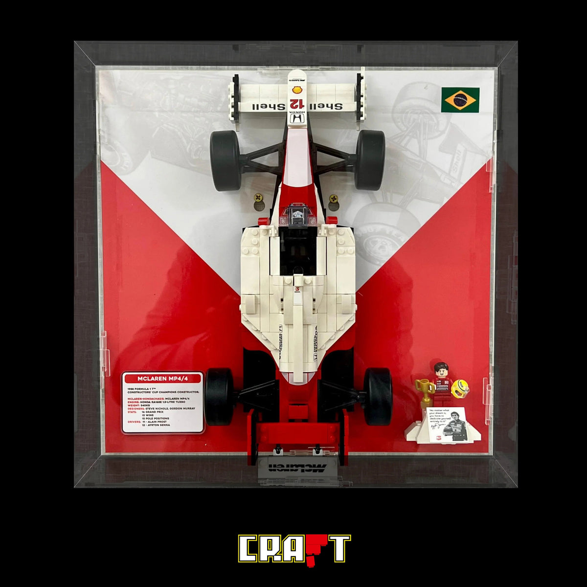 Expositor de Acrílico para a McLaren MP4 de Ayrton Senna