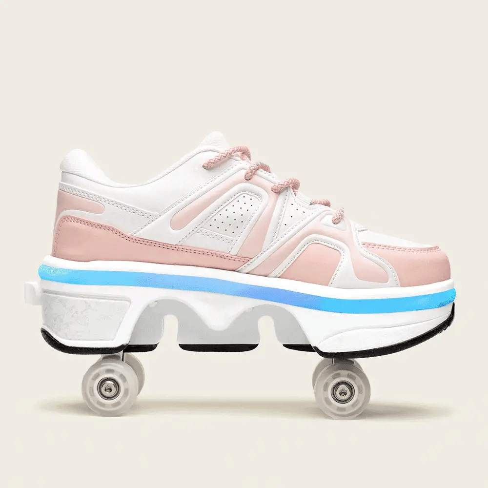 Tênis Patins Kids' Auro em LED - Rosa Sakura