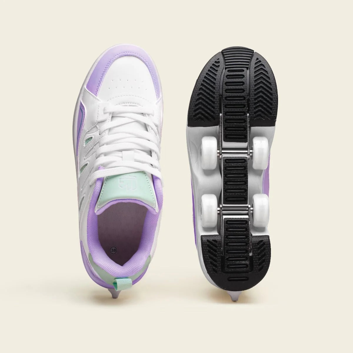 Tênis Patins Kids' Lumi - Menta Lilás