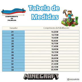 Sandália Minecraft
