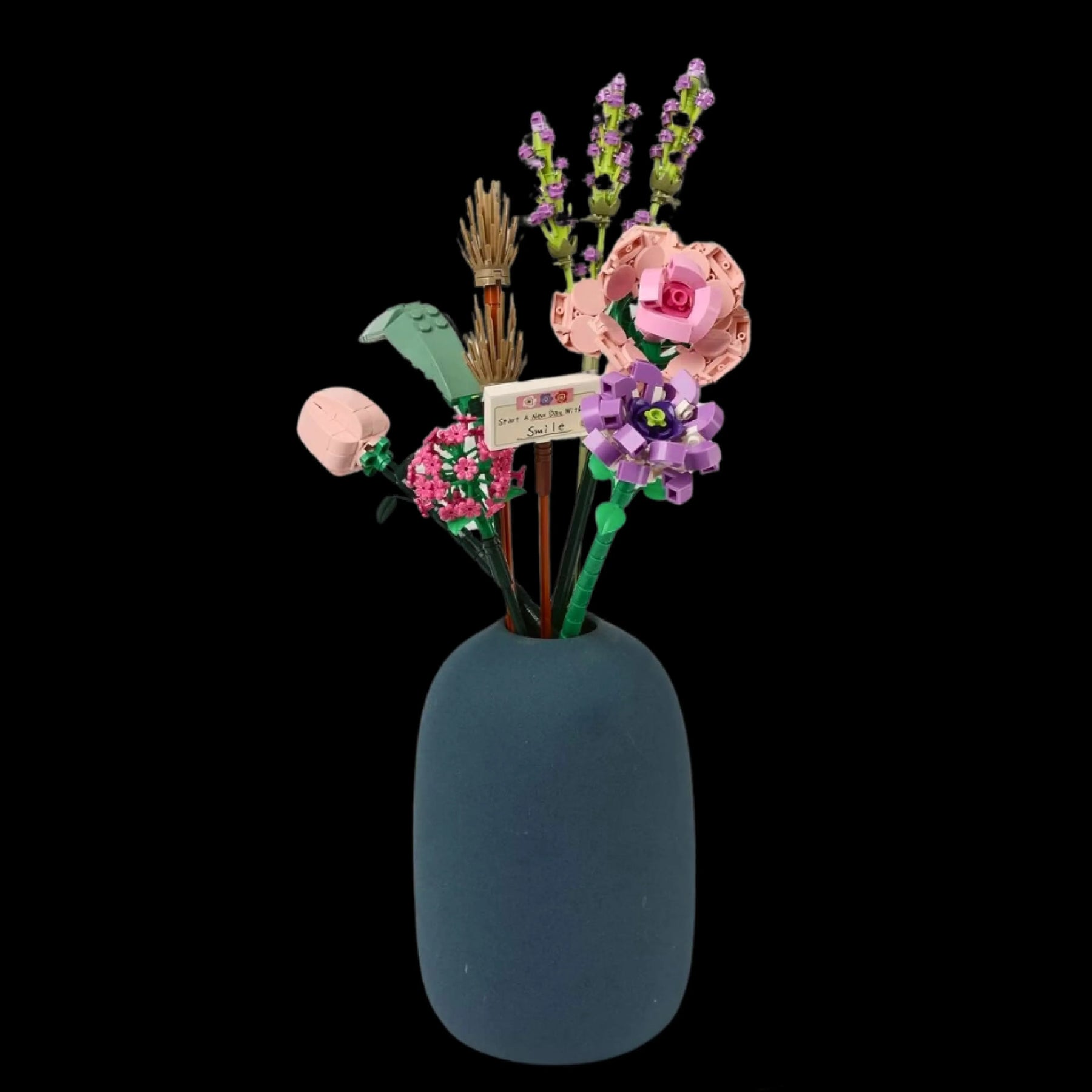 Buque de Rosas, Hortênsias, Violeta e Lavanda (393 micro-peças)