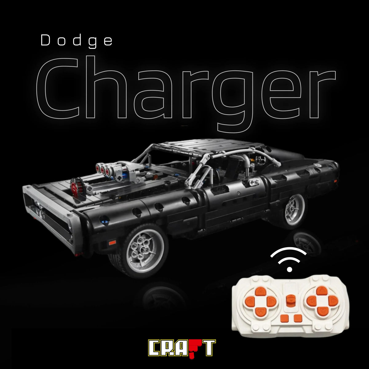 (80% OFF) Dodge Charger 1970 de Vin Diesel do Velozes e Furiosos (1077 pçs)