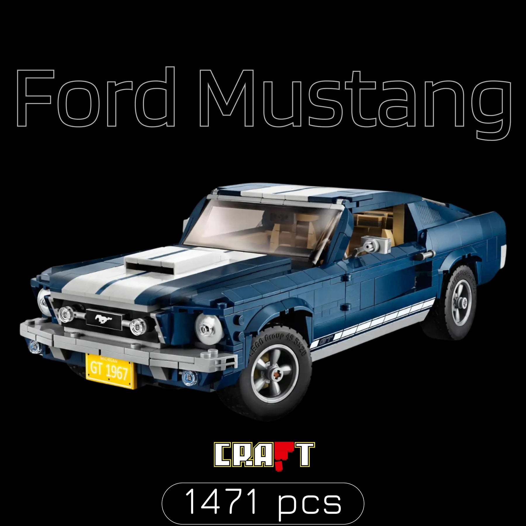 (51% OFF) Ford Mustang (1471 peças)