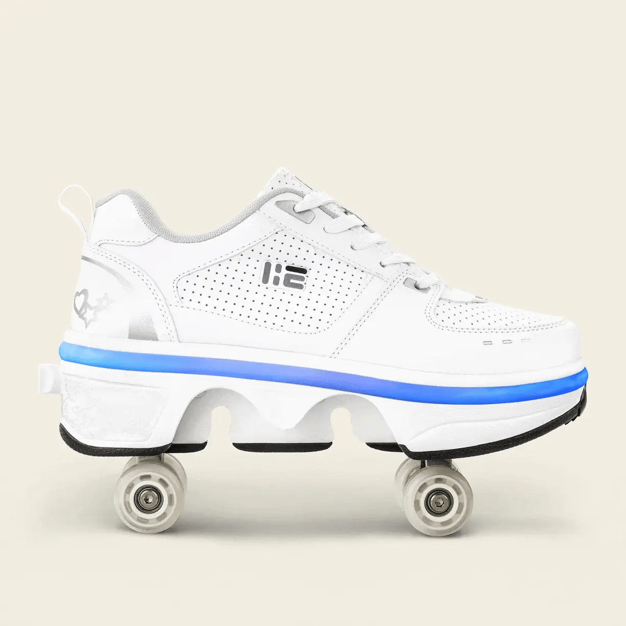 Tênis Patins Kids' Classic 2 em LED - Branco