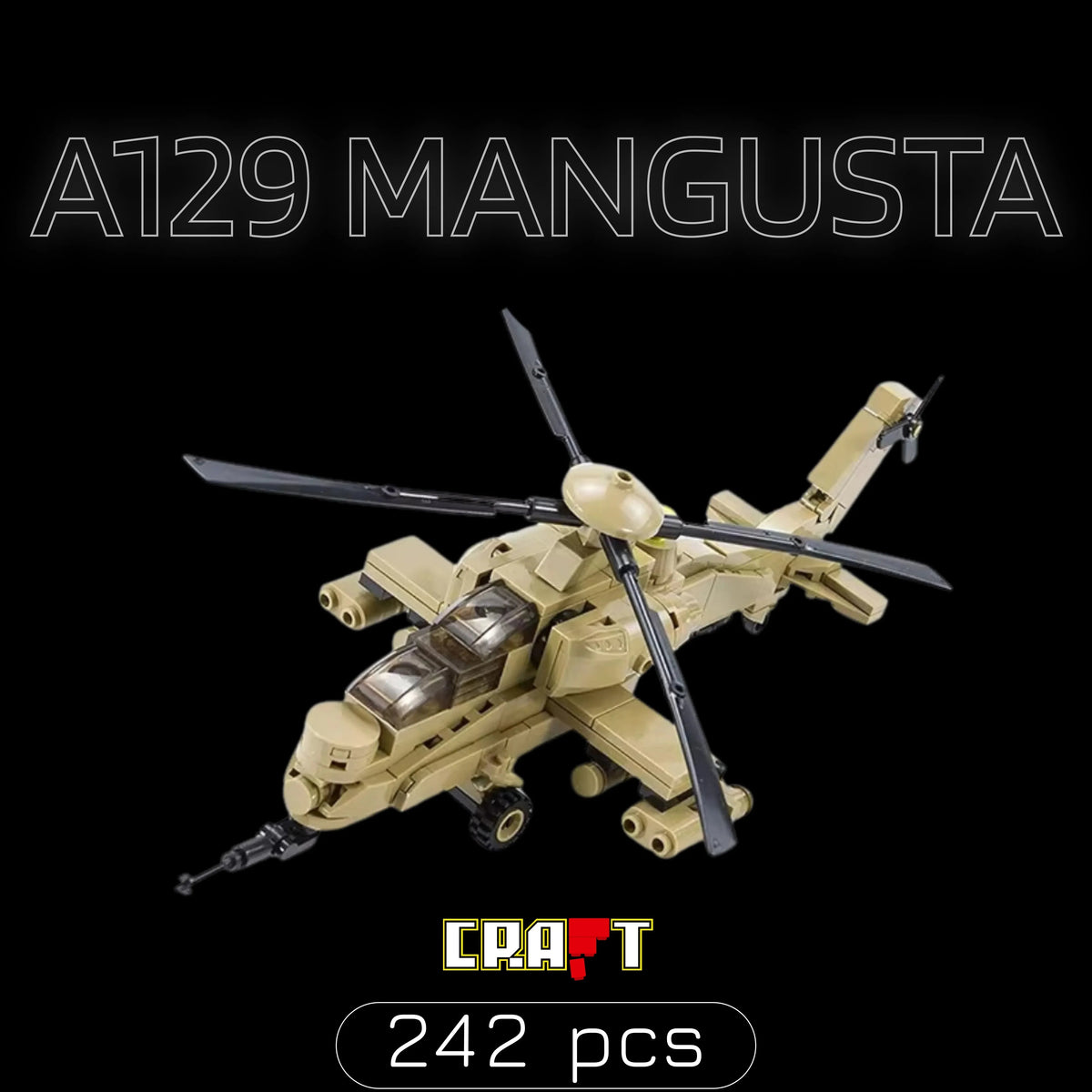 Helicóptero A129 Mangusta (242 peças)