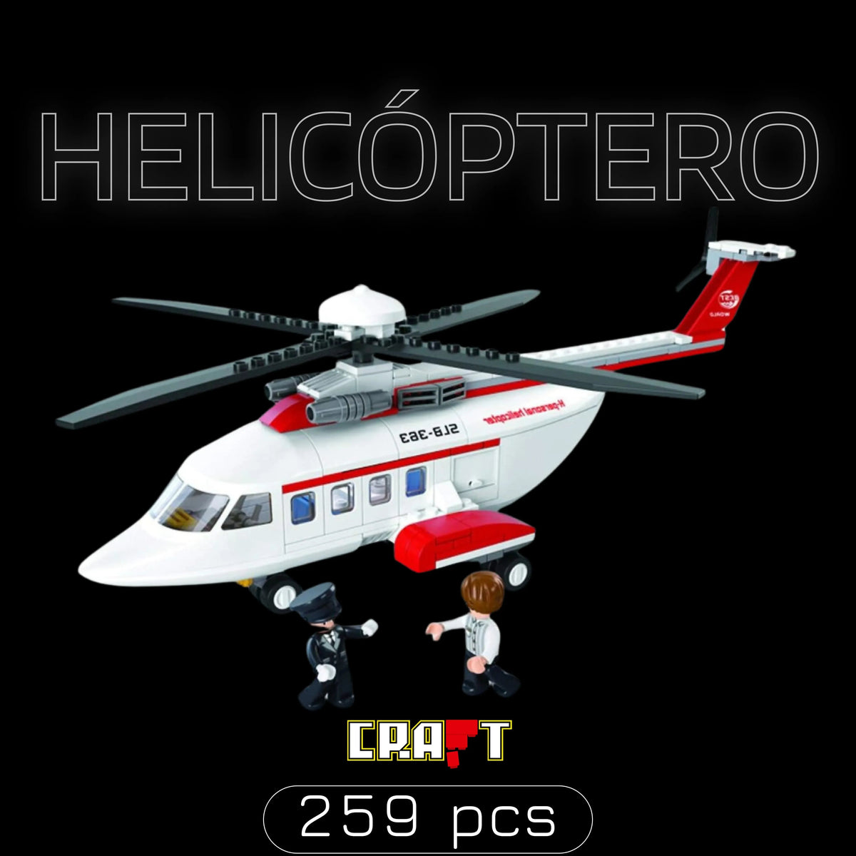 Helicóptero Sikorsky S-92 (259 peças)