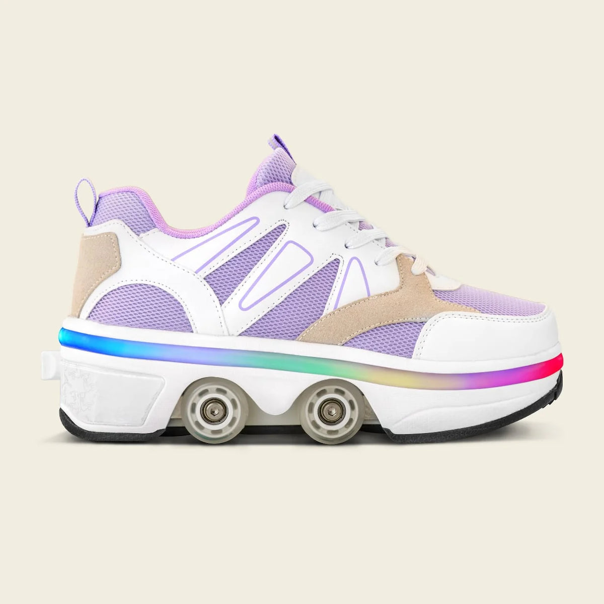Tênis Patins Kids' Astro em LED - Lilás Suave