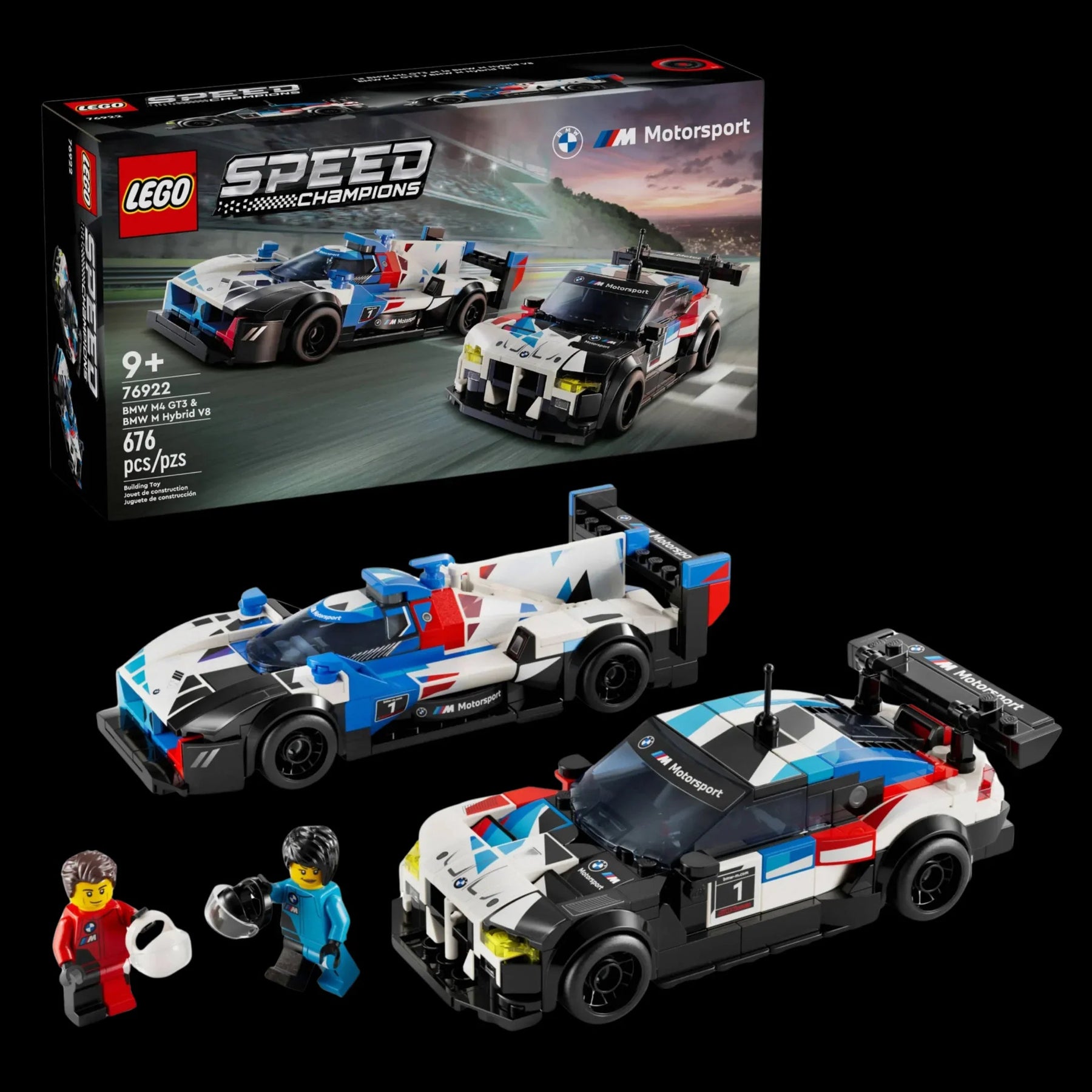 Speed Champions - BMW M4 GT3 e BMW M híbrido V8 (676 peças)