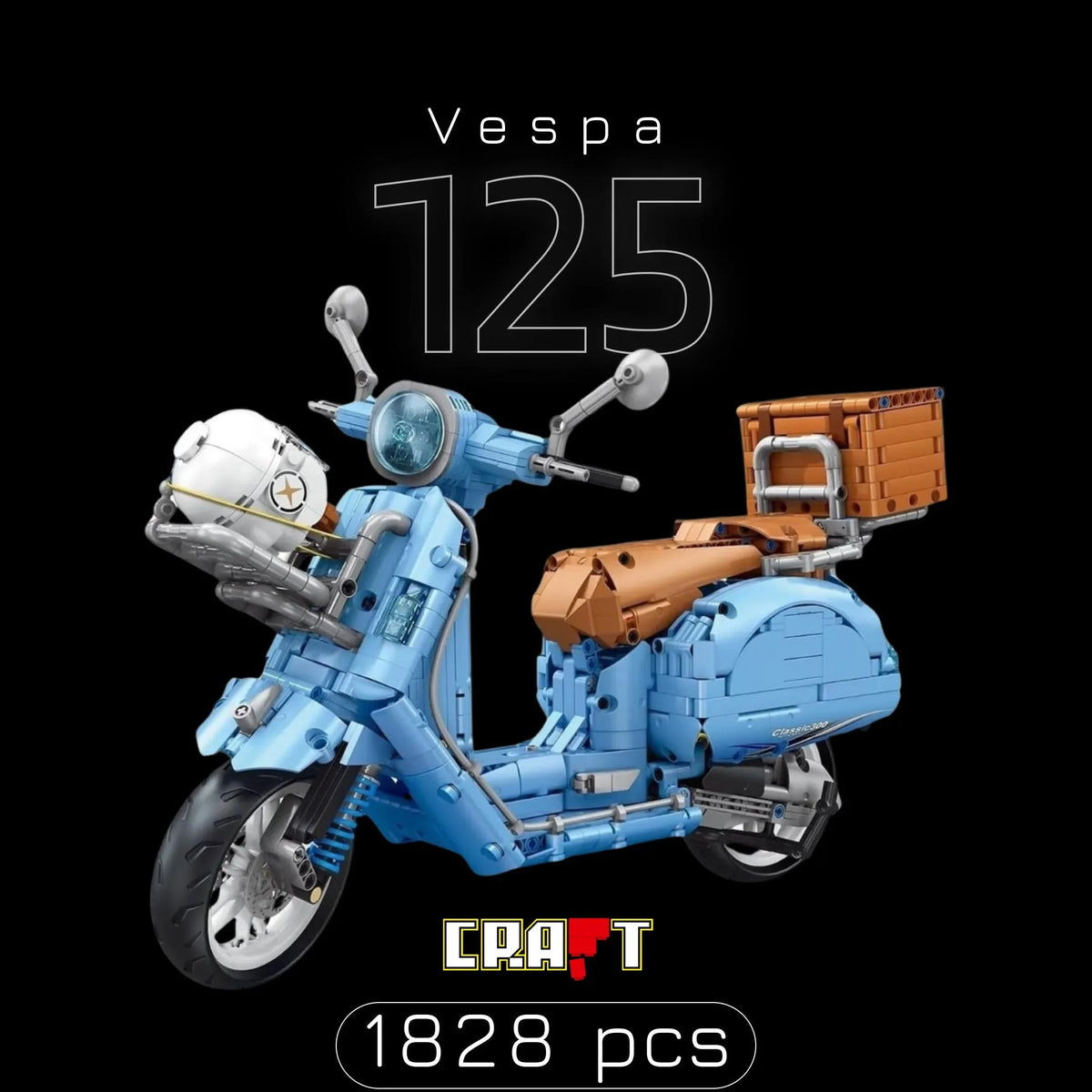 Vespa 125 (1828 peças)